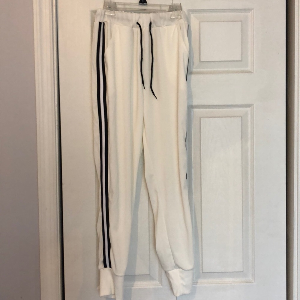 White Zaful joggers